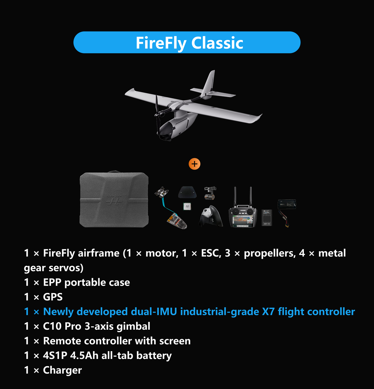 FireFly2 Hand-Launched Fixed-Wing FPV Drone(Upgraded)
